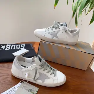 Golden Goose Silver Star Couple Style Shoes
