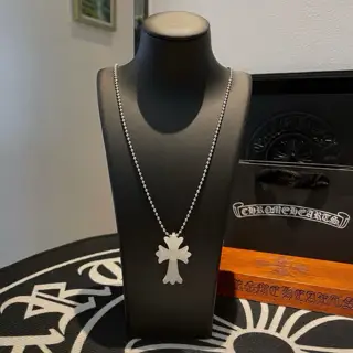 Chrome Hearts cross resin bead necklace