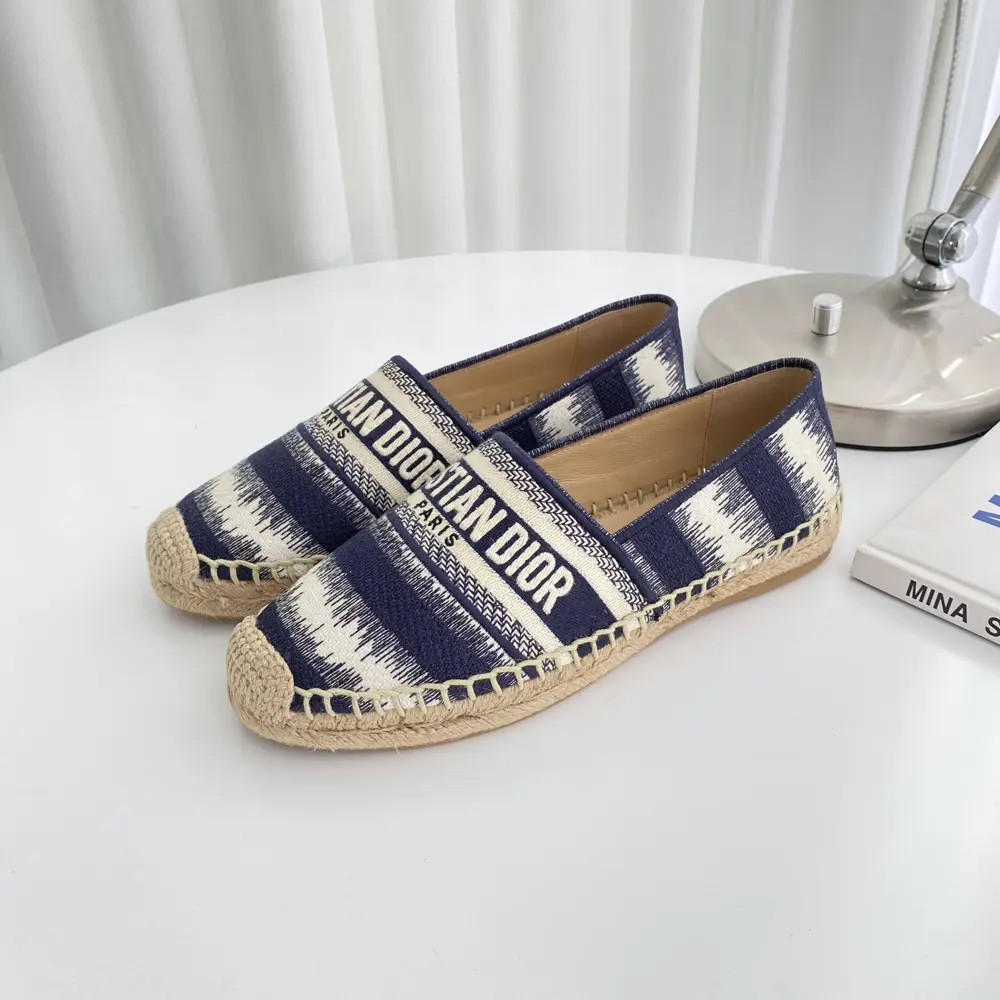 Dior embroidered jacquard pattern counter synchronous new fisherman shoes