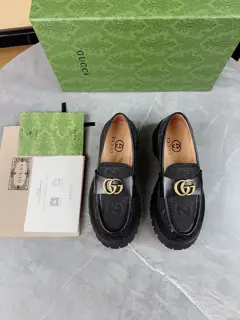 Gucci Double GG Grooved Thick-soled Loafers. Original 1:1 creation. Superb quality