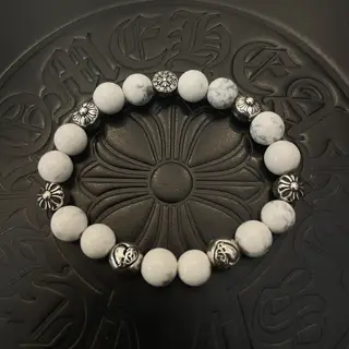 Chrome Hearts classic retro multi-element white turquoise bracelet