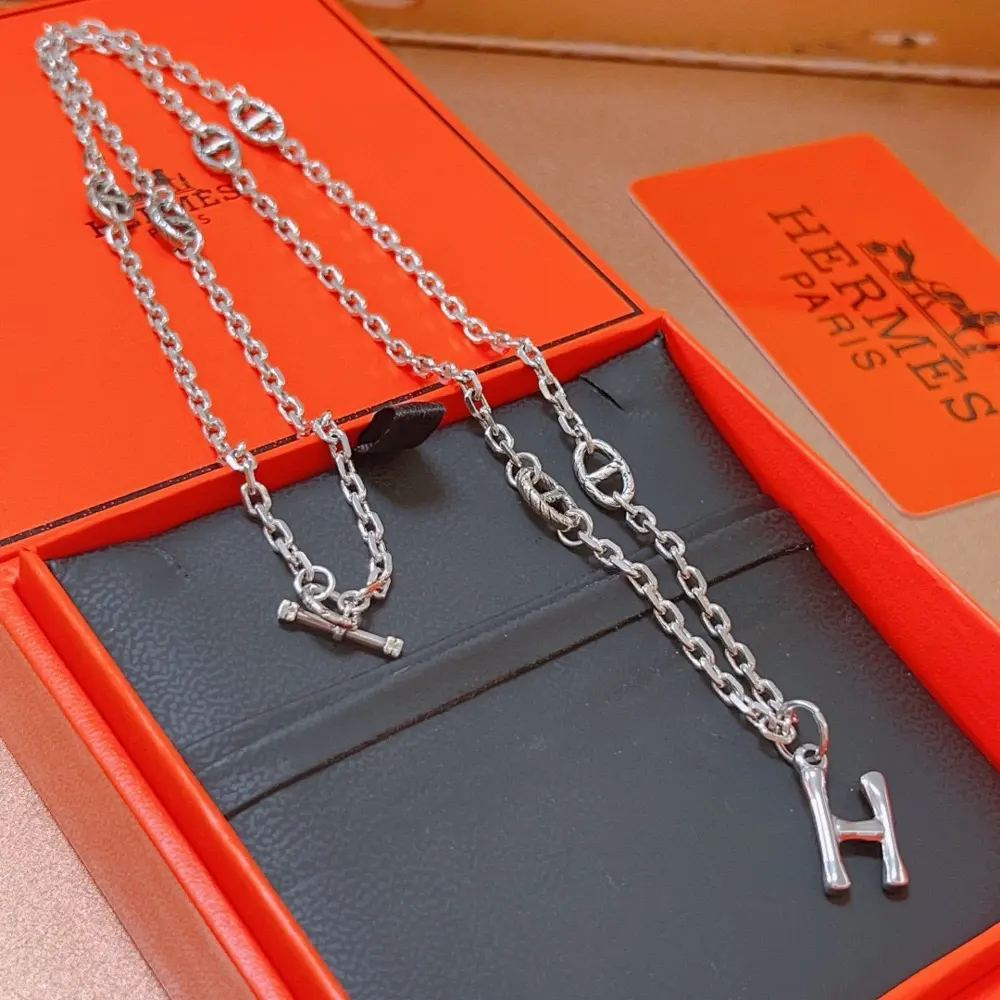 HERMES Necklace Pig Nose Necklace Series Jewelry Imported Customization. High-end Chain