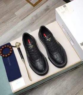 Prada casual shoes upper Italian imported first layer cowhide breathable leather lining @