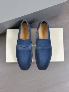 Santoni super soft leather loafers