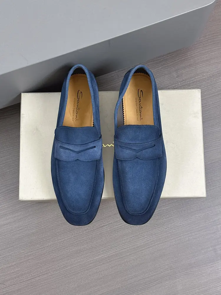 Santoni super soft leather loafers