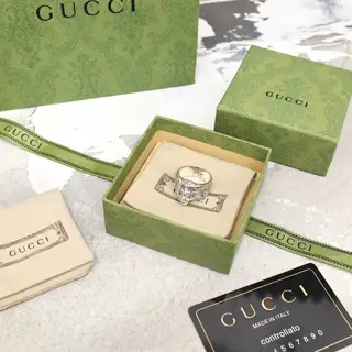 Gucci Double G Interlocking Narrow Ring