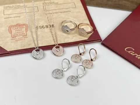 Cartier Necklace Earrings Ring