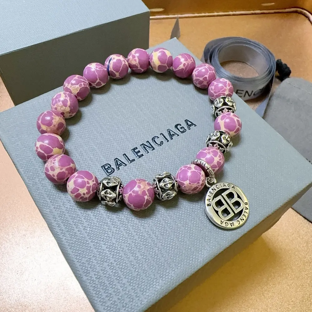 Balenciaga natural snakeskin stone Balenciaga bracelet Lapis lazuli Thai silver style