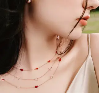 Qeelin Kirin Mini 8 Gourd Diamond Necklace