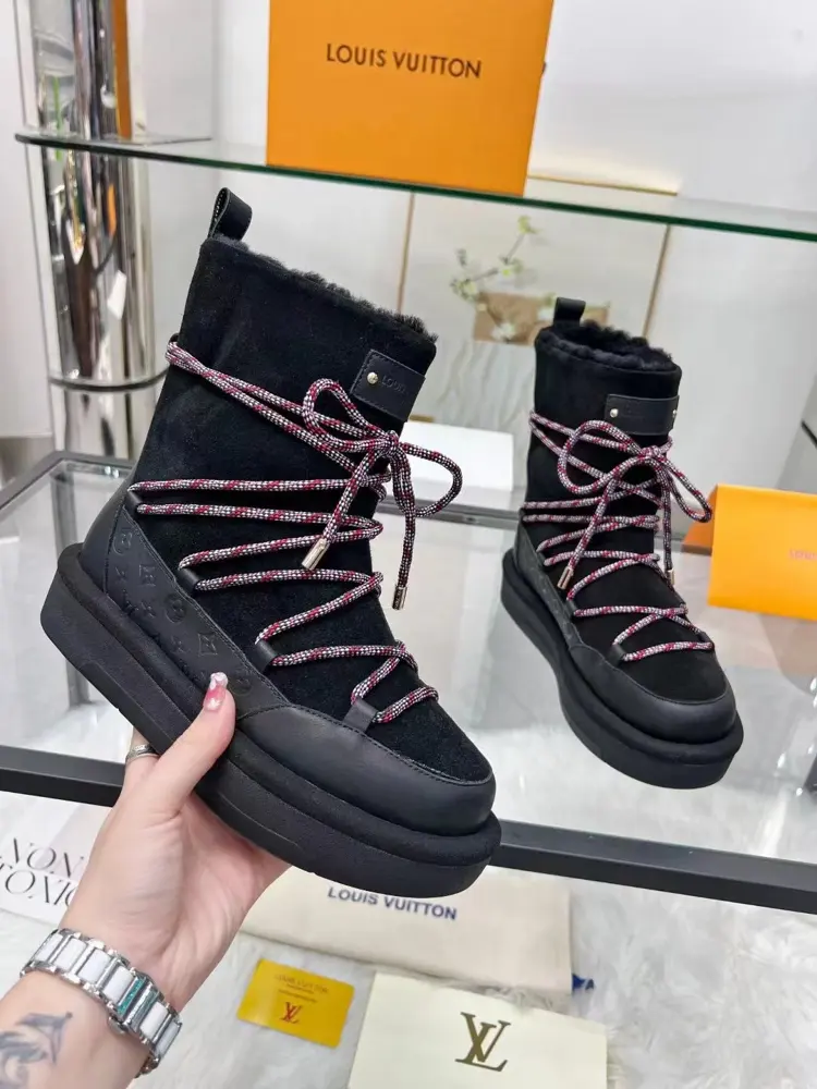 Louis Vuitton furry snow boots are on sale