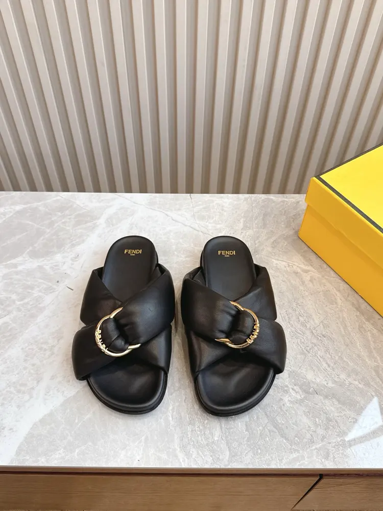 Fendi’s FF slippers are a must-have every year. This year