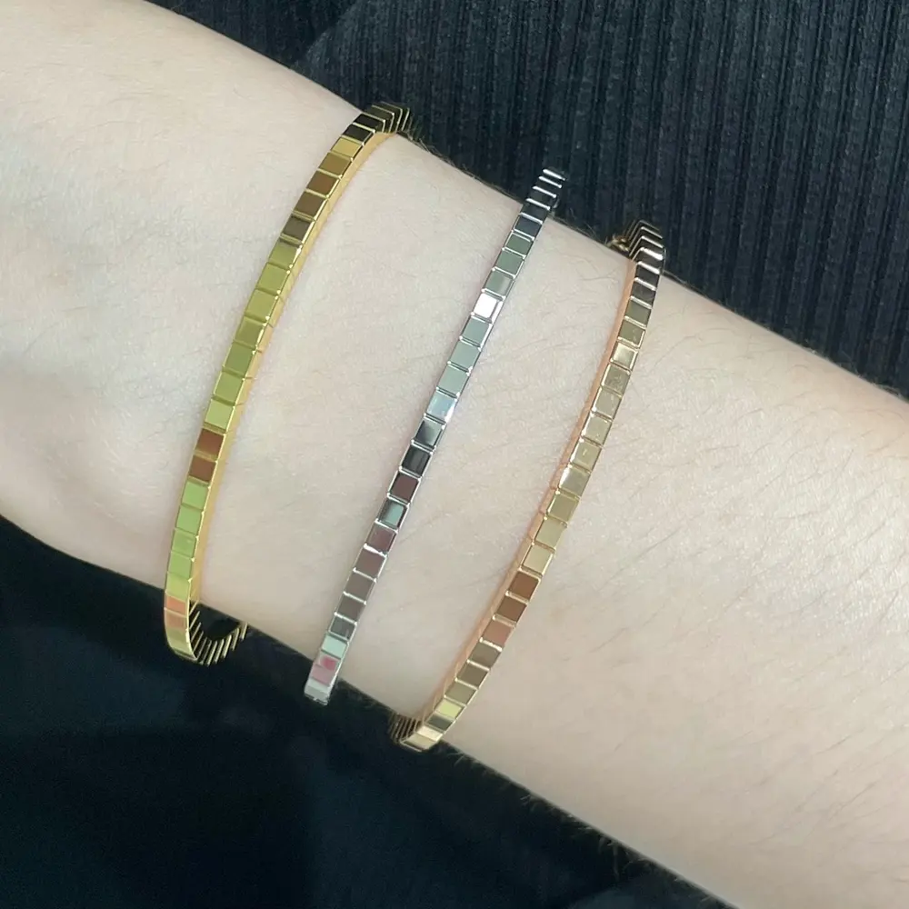Chopin V gold plated Mimi gold Chopin smooth ice bracelet