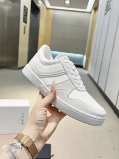Celine low-top cowhide leather lace-up sneakers