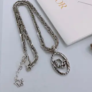 DIOR New Dior necklace Original goods New counter model Retro fashion must-have Men and