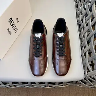 Berluti Scritto pattern leather men’s sneakers | The fabric