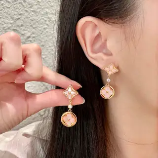 Louis Vuitton classic monogram earrings