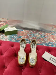 Gucci women’s shoes 24S platform style spring and summer new double G diamond buckle
