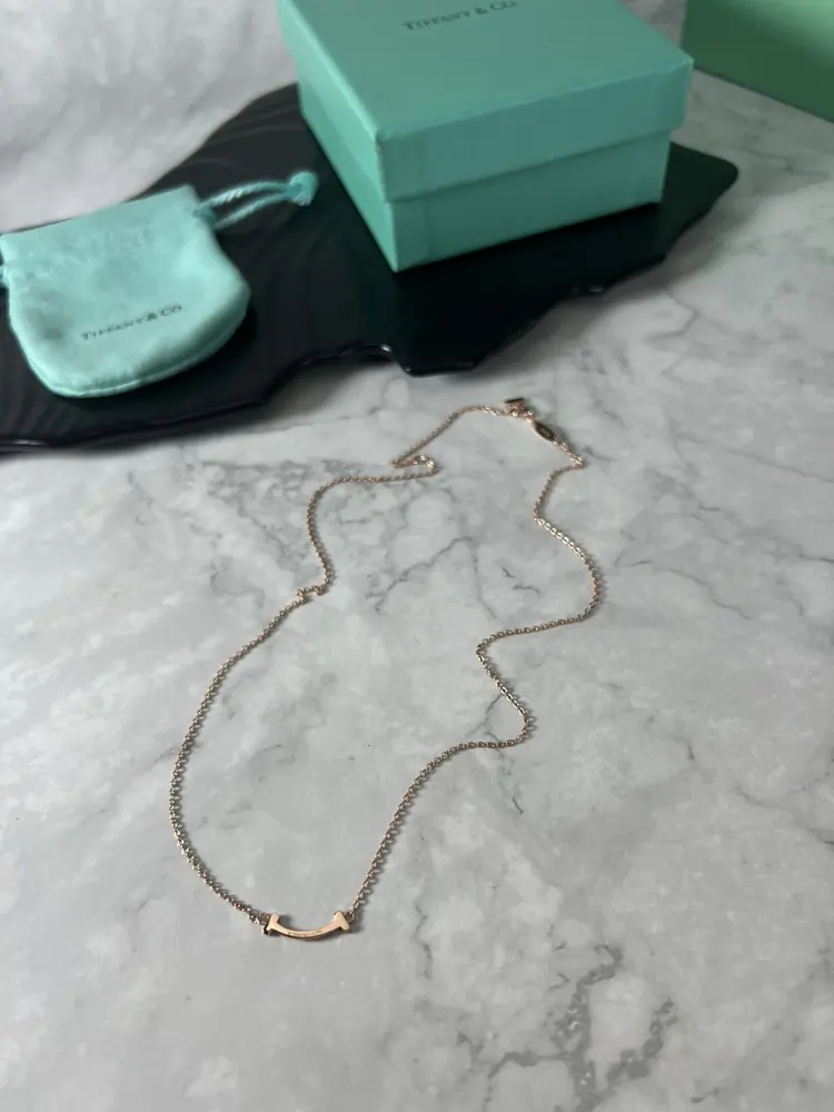 Tiffany smiley face mini diamond-free necklace