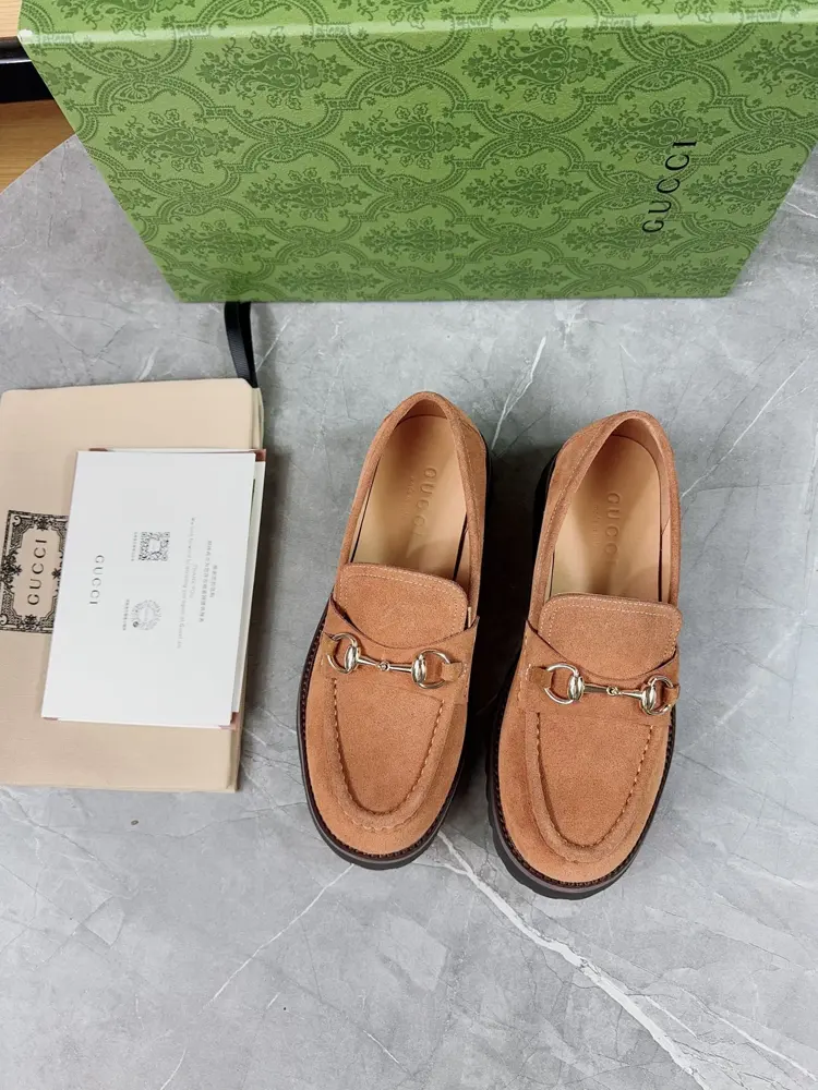 Gucci Double GG Grooved Thick-soled Loafers. Original 1:1 creation. Superb quality