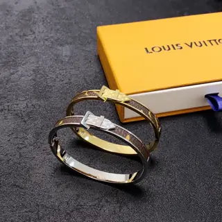 Louis Vuitton Unisex Leather Printed Buckle Bracelet
