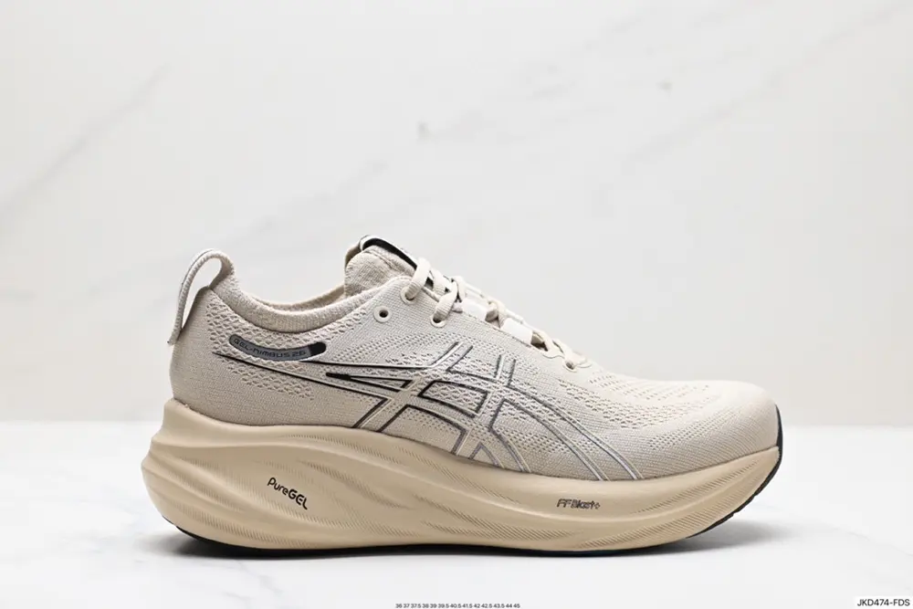 ASICS GEL-NIMBUS 26 stable running shoes adopt double-layer jacquard mesh design on the 1011B794-002