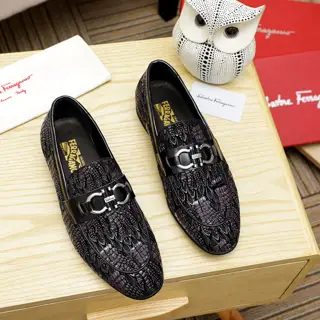 Salvatore Ferragamo new men’s casual slip-on shoes Official website original 1:1 mold
