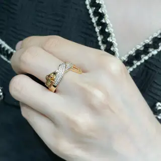 Hermès H lock ring Imported high carbon diamonds It really tests the craftsmanship of the