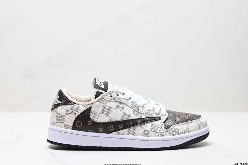 Nike AJ1 reverse hook Travis Scott x Air Jordan 1 ” Reverse Mocha “AJ1 Joe 1 TS Lightning LX1988-900