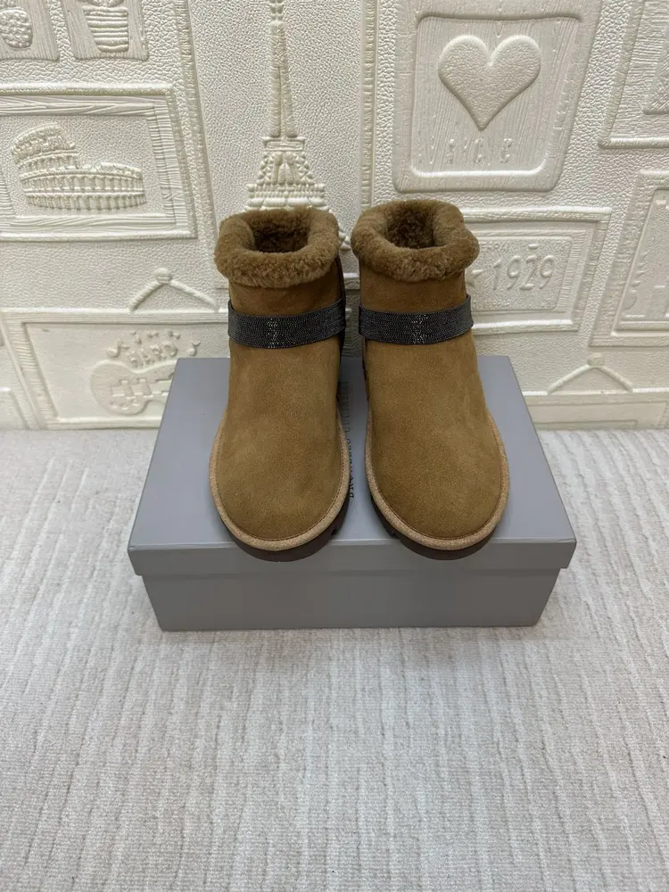 Brunello Cucinelli lambskin low boots