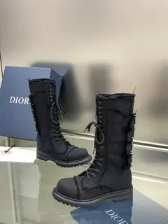 The Dior D-Major boot features distinctive design elements for a striking look. Made from