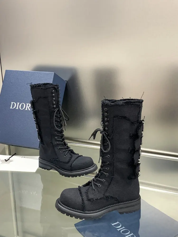 The Dior D-Major boot features distinctive design elements for a striking look. Made from