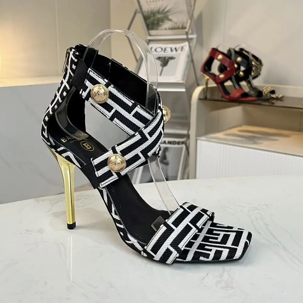 Balmain’s new women’s square-toed stiletto sandals