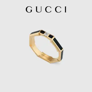 Gucci Link to Love enamel diamond ring for women and men