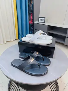 Boss fashion slippers have a classic casual look. The upper