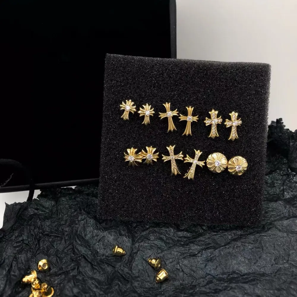 Chrome Hearts gold earrings