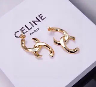 Celine gold stud earrings