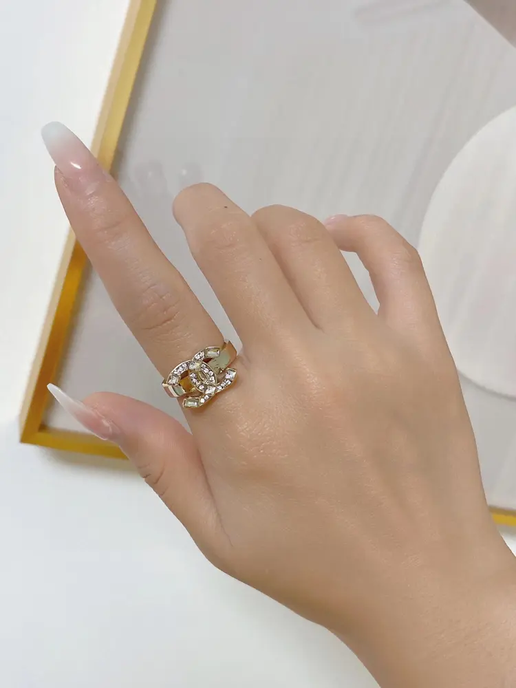 Chanel double C diamond ring
