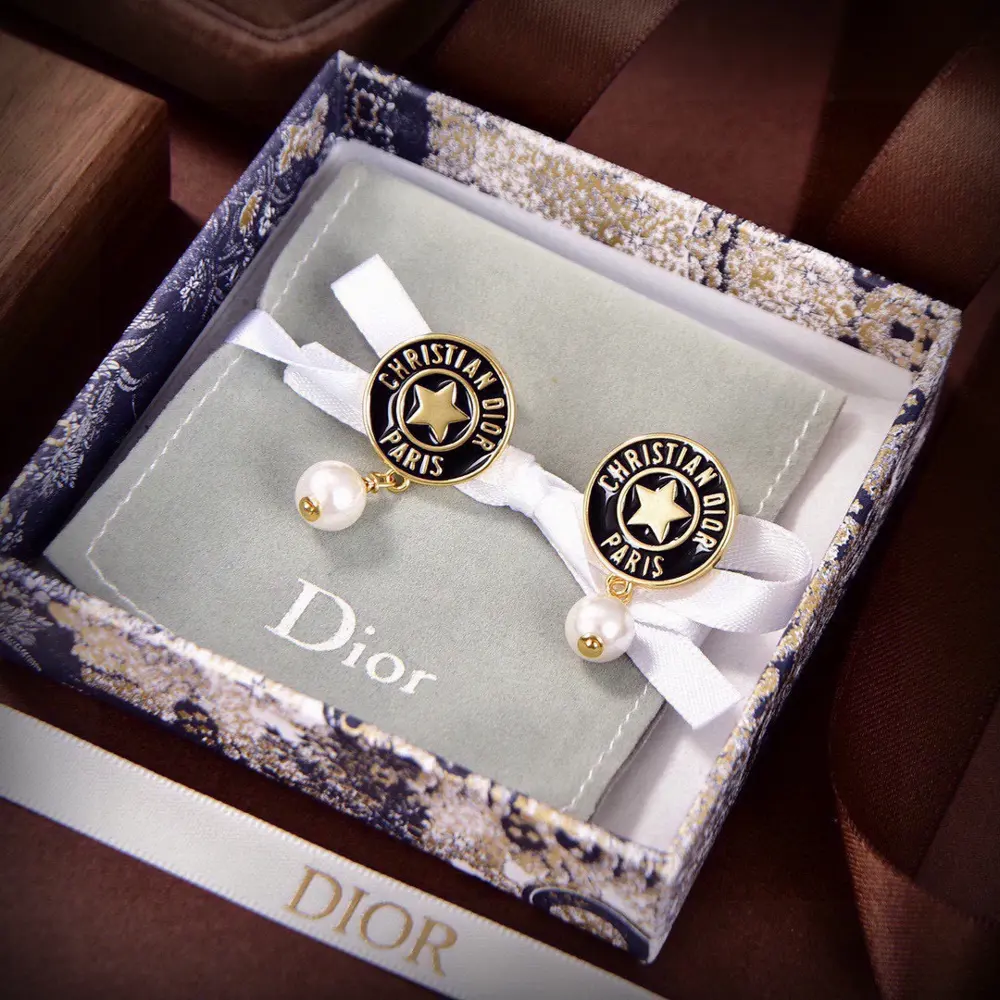 dior new gold letter JADIOR earrings