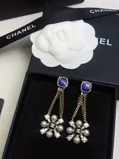 Chanel Cube Sapphire Earrings