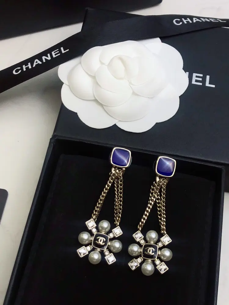 Chanel Cube Sapphire Earrings