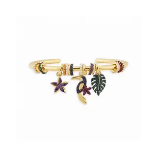 Apm monaco colorful tropical style open bracelet with multiple pendants