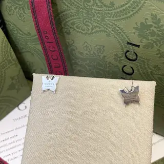 Gucci butterfly letter earrings