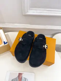 Louis Vuitton Metal Buckle Mule Slippers