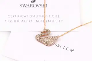 Swarovski Classic Rose Gold Swan Necklace