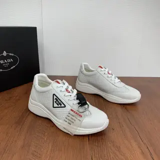 Prada men’s leather casual sneakers
