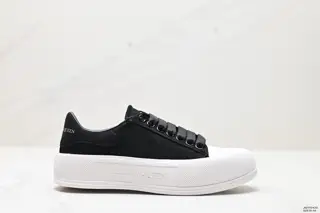 High quality McQueen canvas shoes Alexander McQueen new color thick-soled canvas shoes