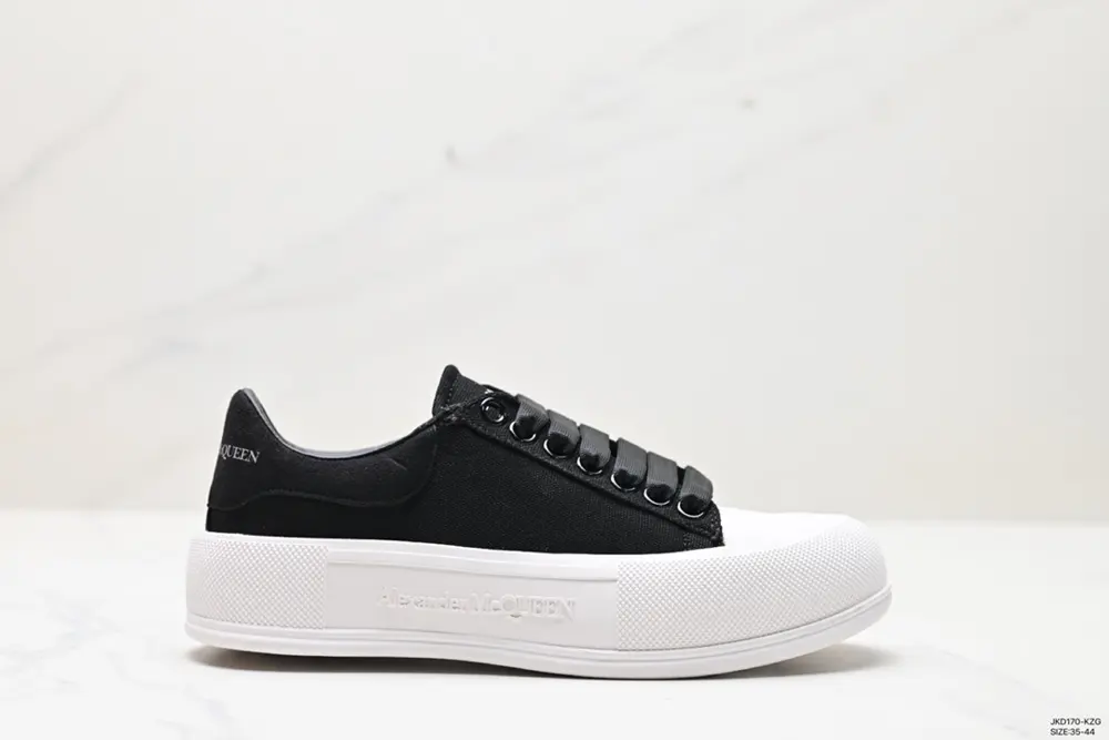 High quality McQueen canvas shoes Alexander McQueen new color thick-soled canvas shoes