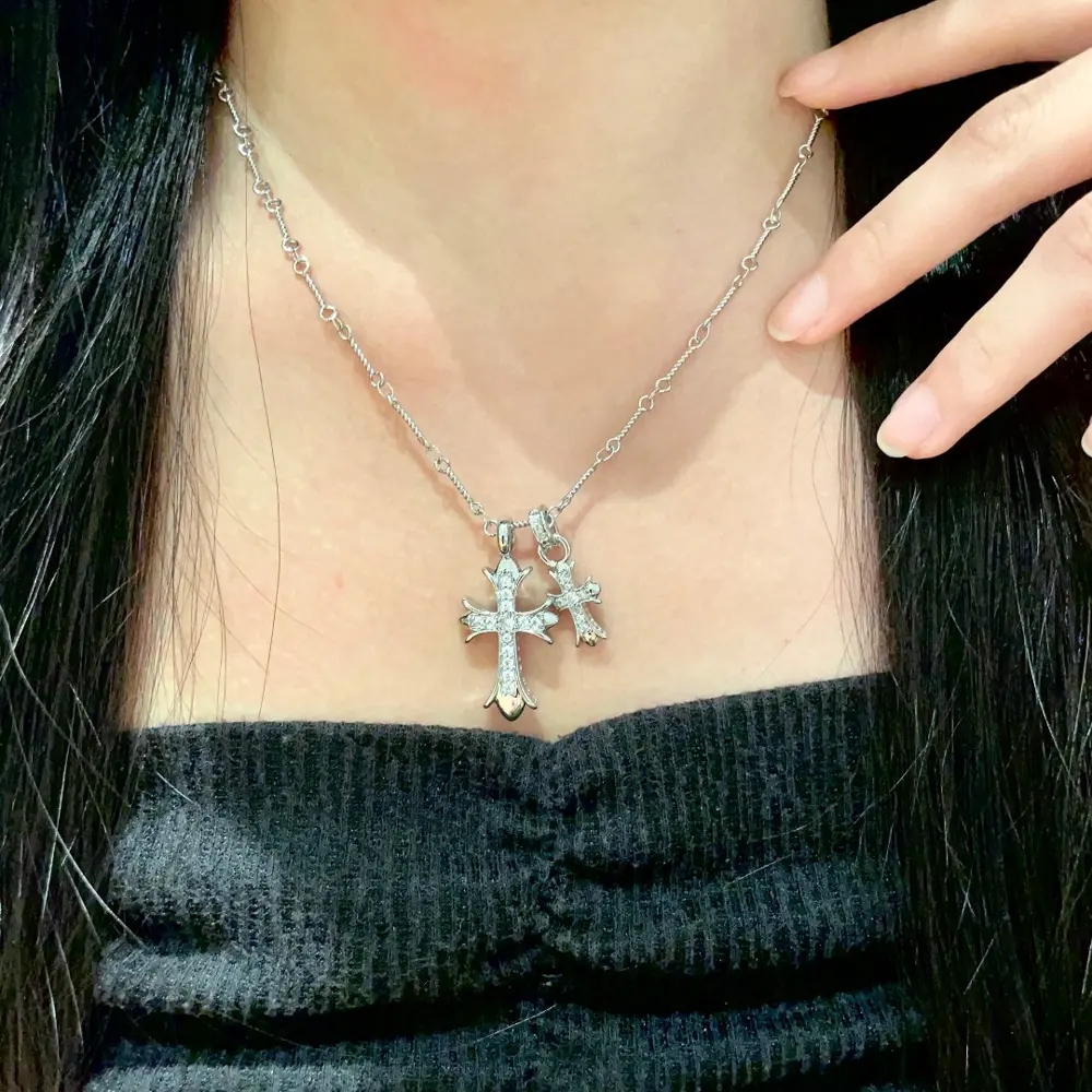 Chrome Hearts Necklace The whole body is covered with Gothic fonts. The style combines rock