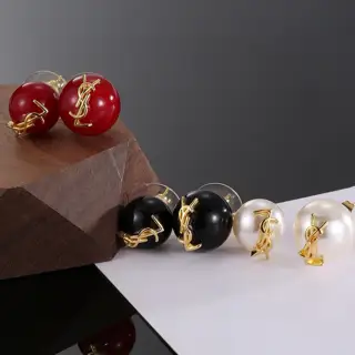 Yves Saint Laurent pearl earrings