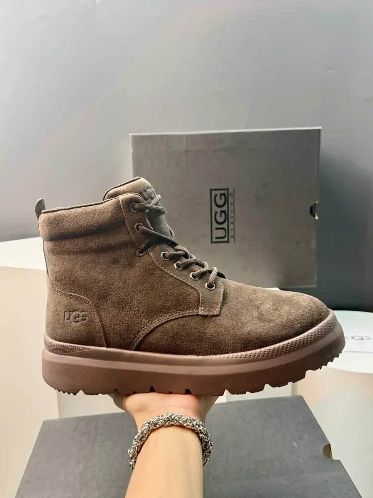 UGG fleece lace-up casual outdoor short boots Trey outdoor style